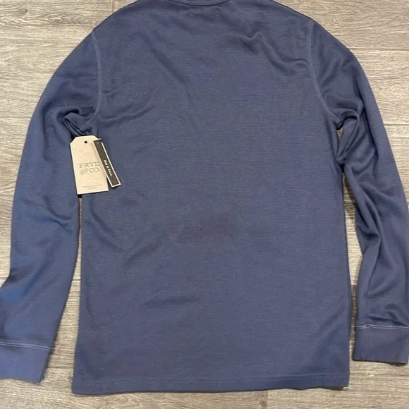 NWT FRYE AND CO. Mens Tall Navy Graphic Long Sleeve Thermal Tee - Picture 5 of 6